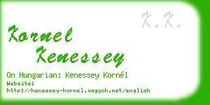 kornel kenessey business card